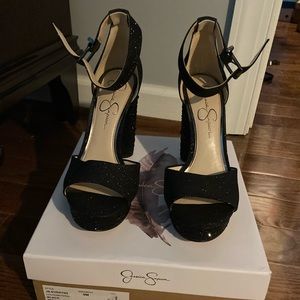 Jessica Simpson black Micro Flash heels